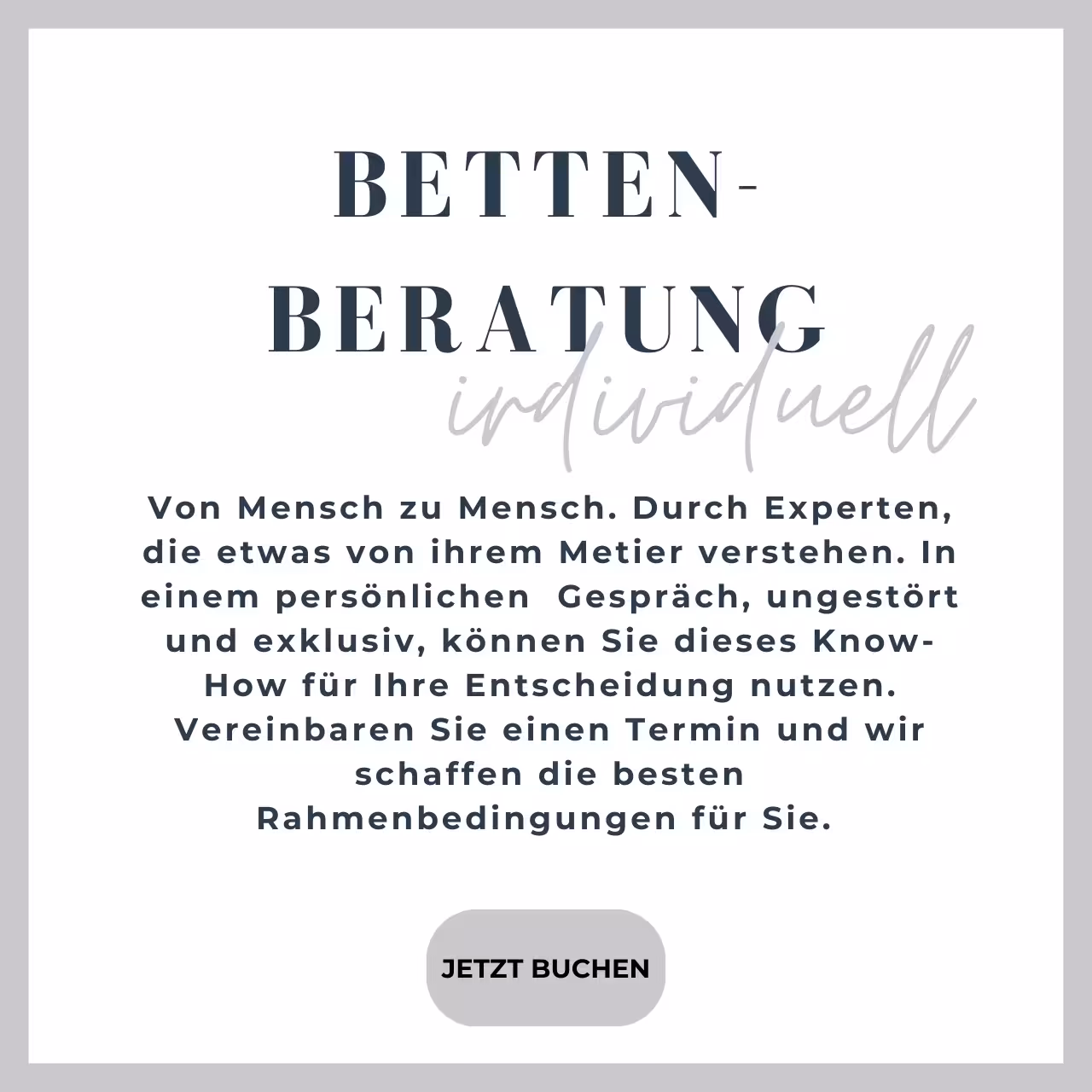 Bettenberatung Terminvereinbarung