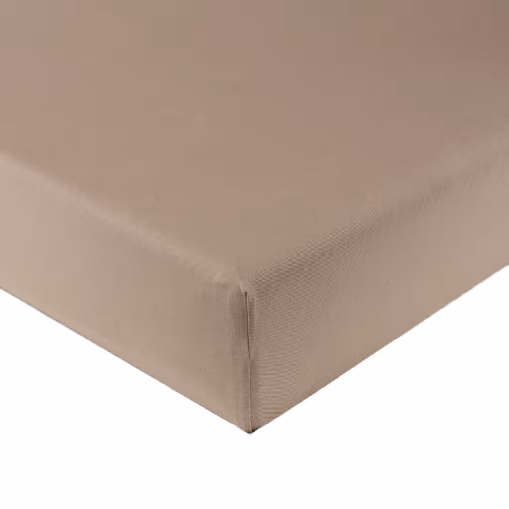 Spannbetttuch Ecke Detailbild sand