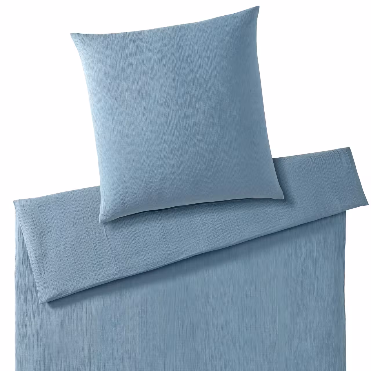 Bettwäschegarnitur Smooth rauchblau Draufsicht