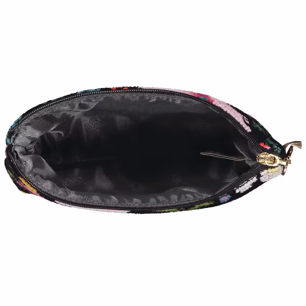 kosmetiktasche, reissverschluss, blumenmuster, gepäckbeutel, schwarz, 