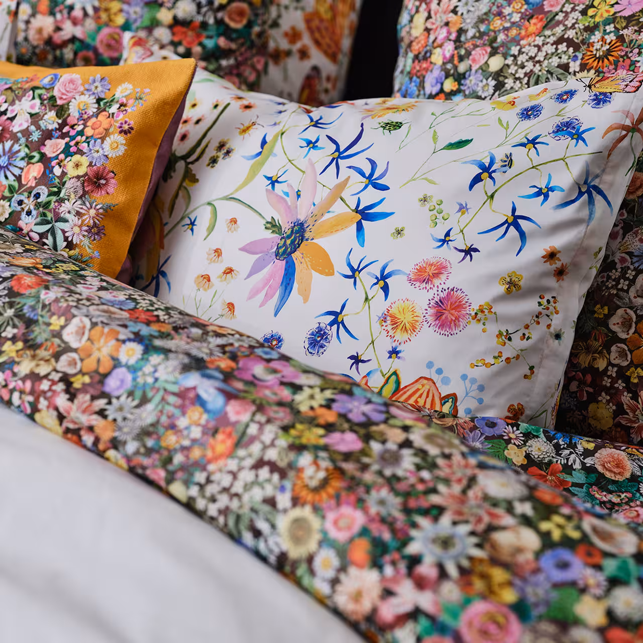 Kissen, Kissenbezug, Blumenmuster, Floral, Stoff, 