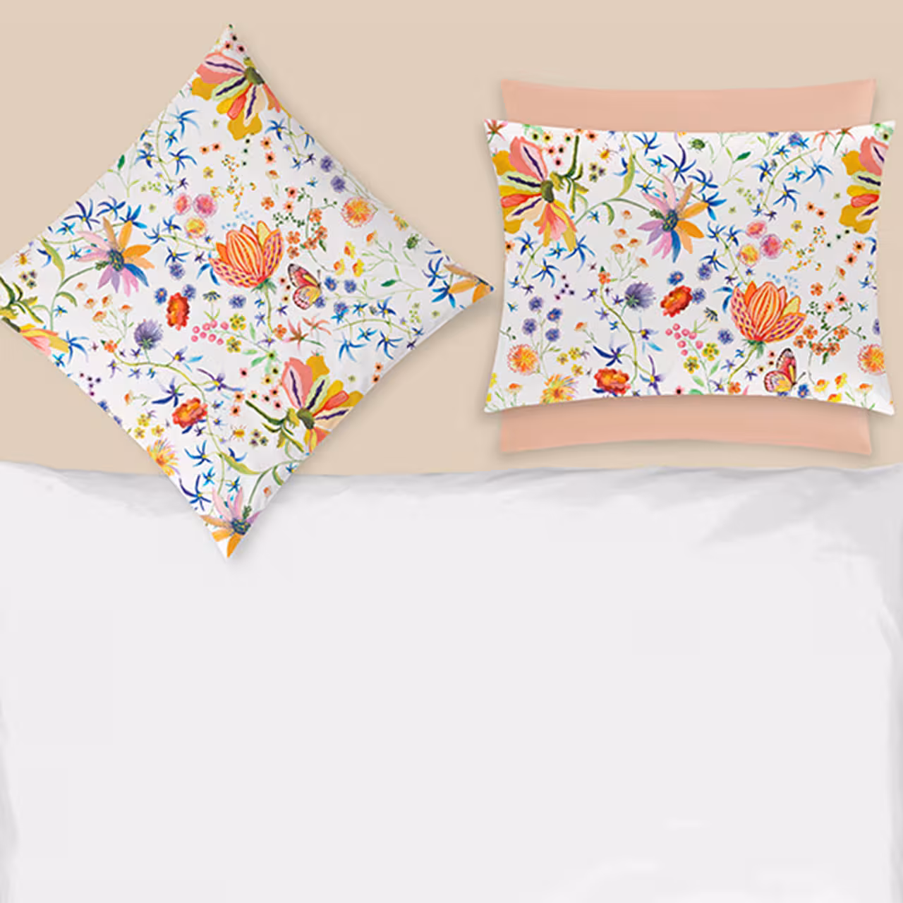 kissenbezug, kissen, floral, blumenmuster, bunte farben, 