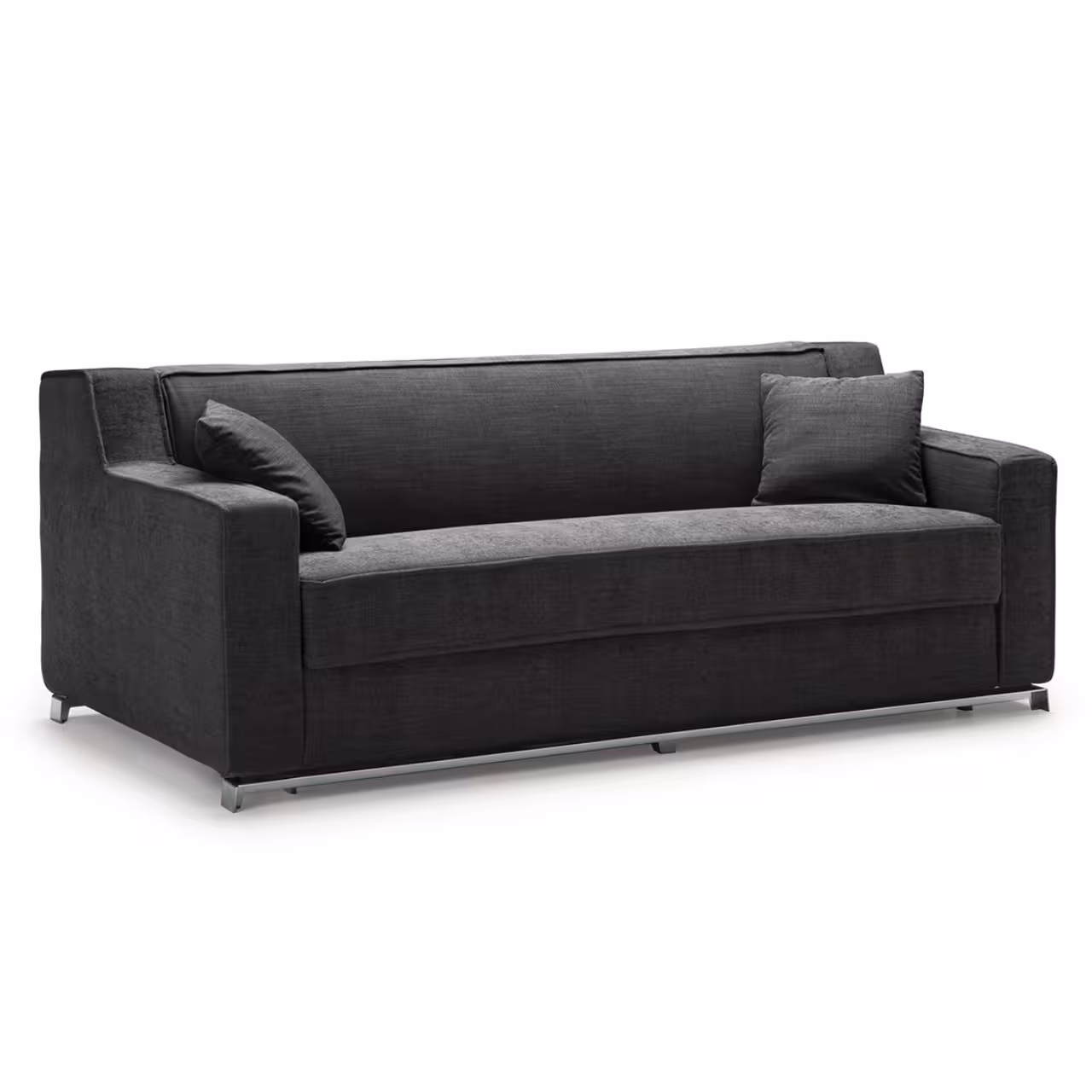 Schlafsofa Larry dunkelgrau auf weiß