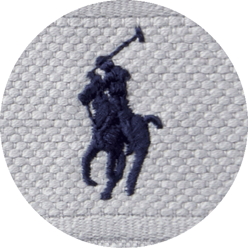 Farbmuster Frottier Stickerei Polo Player hellgrau