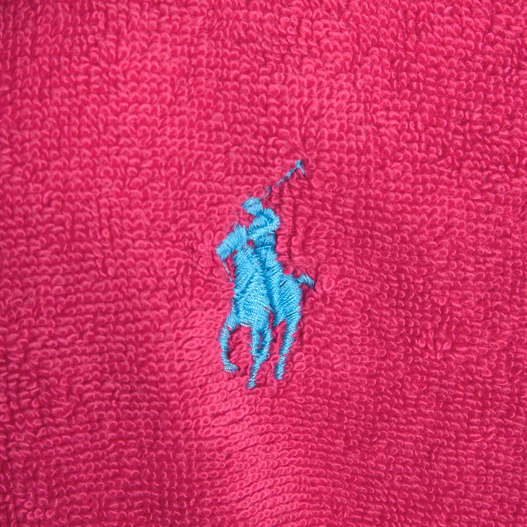 pink, Tuch, Stickerei, Logo, blauer_Pferd, 