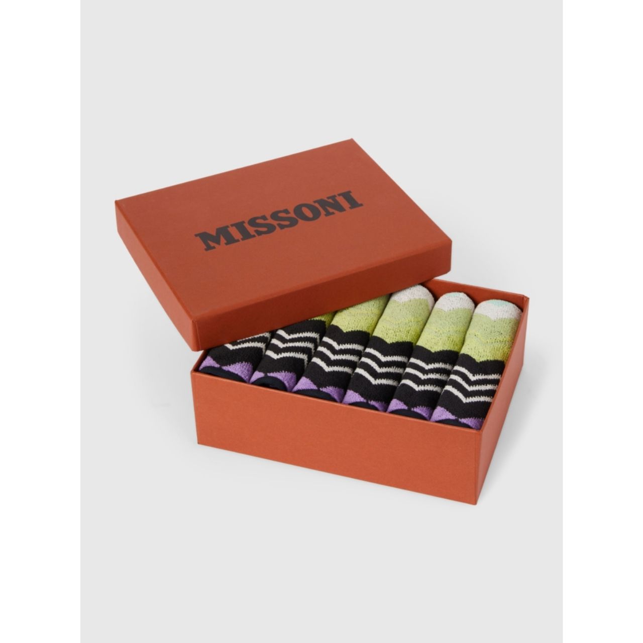 Box, Socken, Streifen, Mehrfarbig, Missoni, 