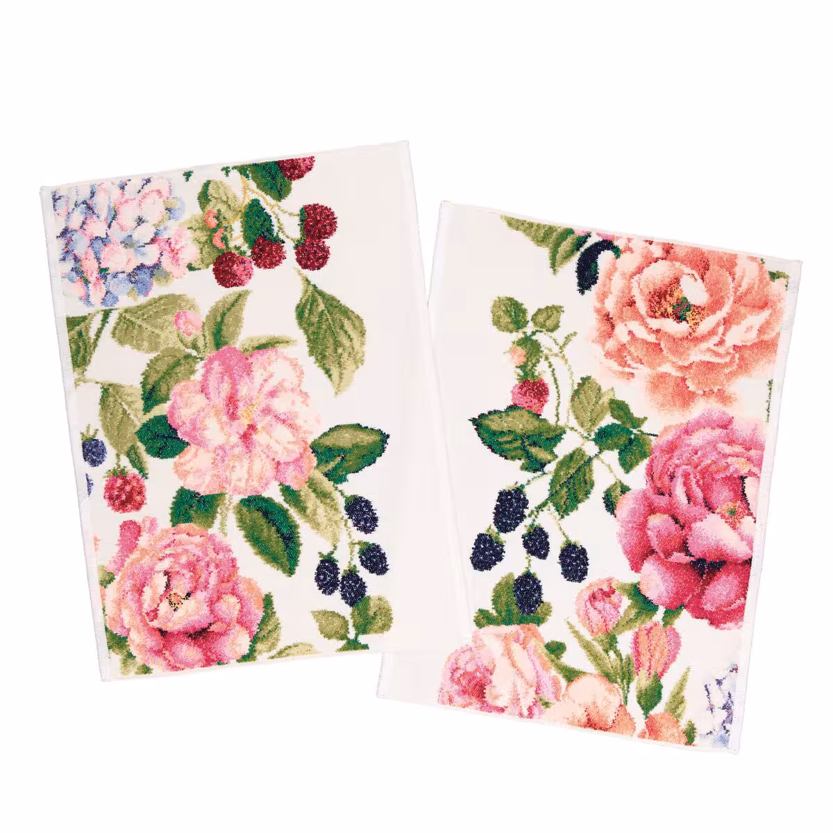 Tücher, Blumenmuster, Rosen, Brombeeren, Floral-Print, 