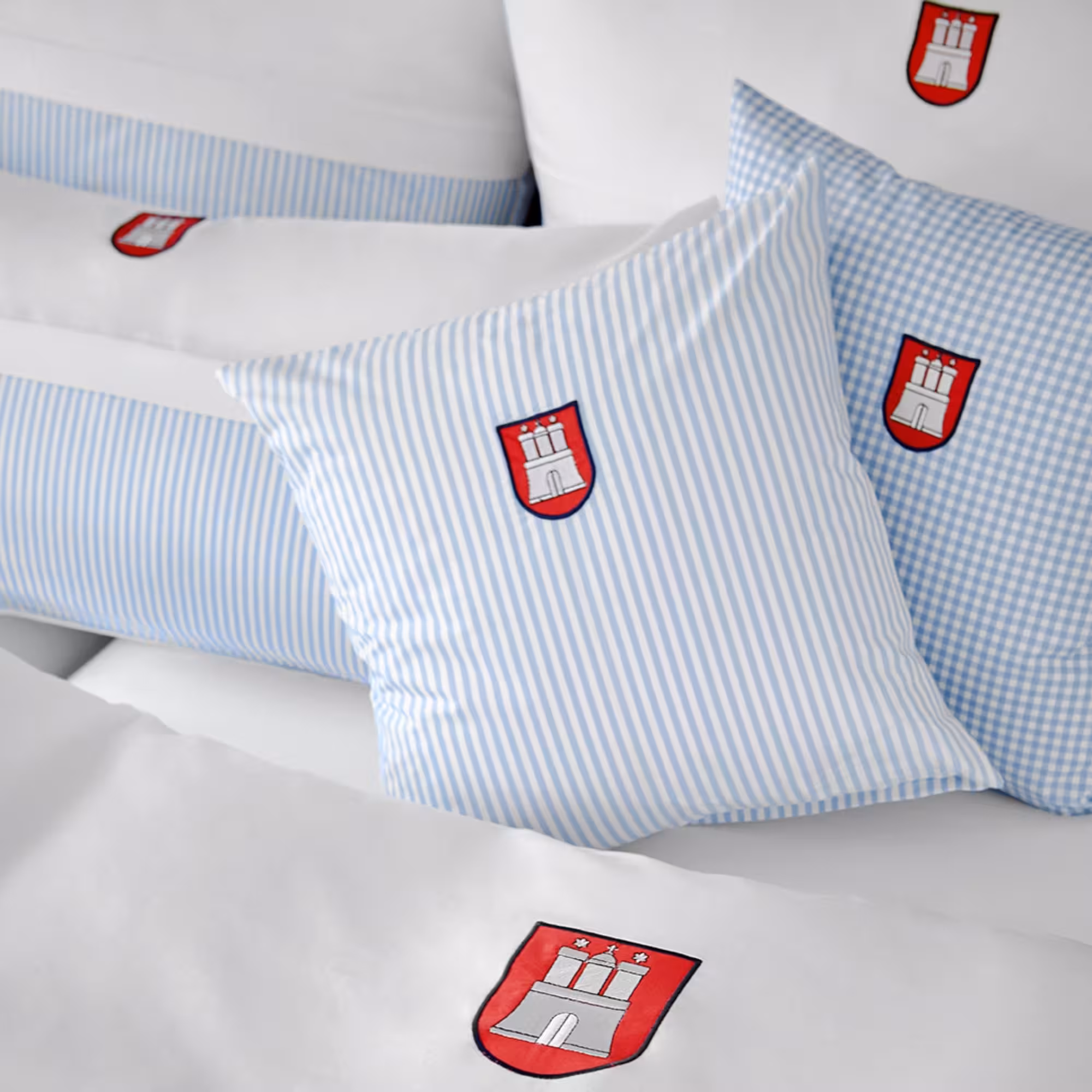 Bettwäsche mit Wappen der Stadt Hamburg