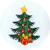 Farbmuster Stickerei Weihnachtsbaum