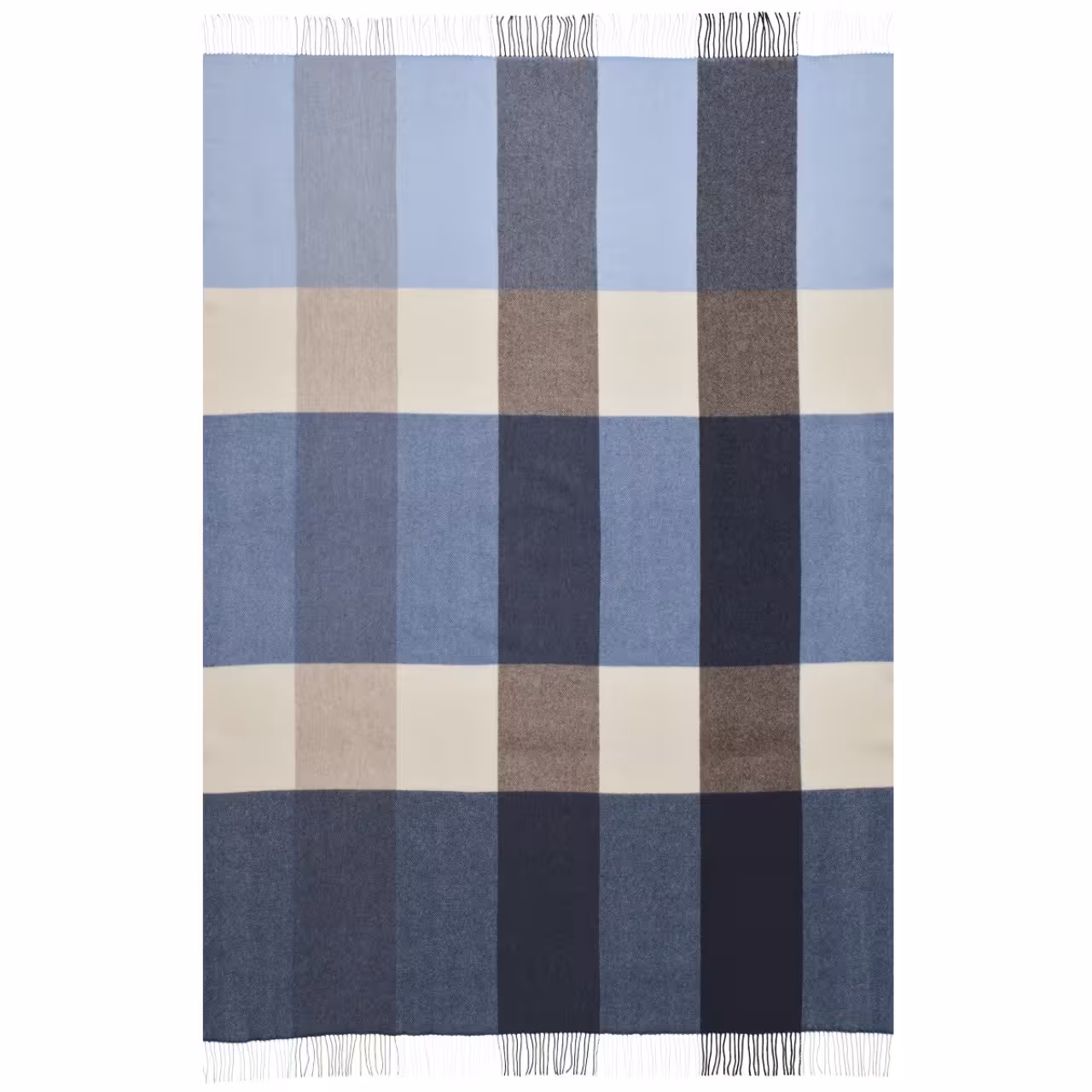 Pflaid, Wolltuch, Schal, Blaue_Töne, Oversized, 