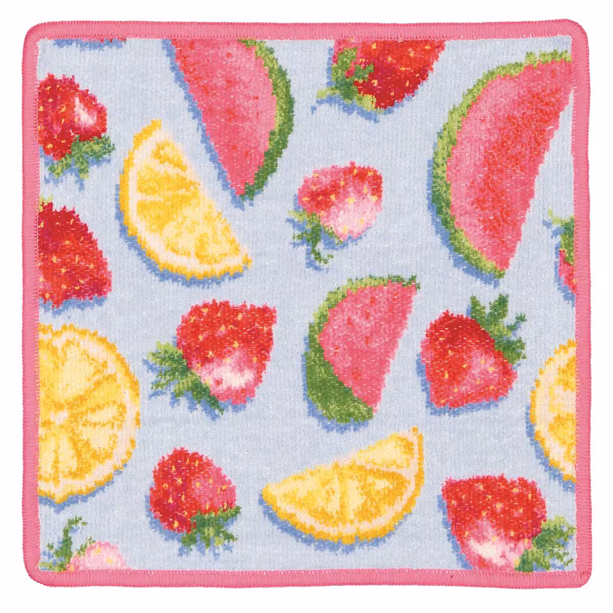 Tuch, Schnelllappen, Fruchtmuster, Erdbeere, Zitrone, 