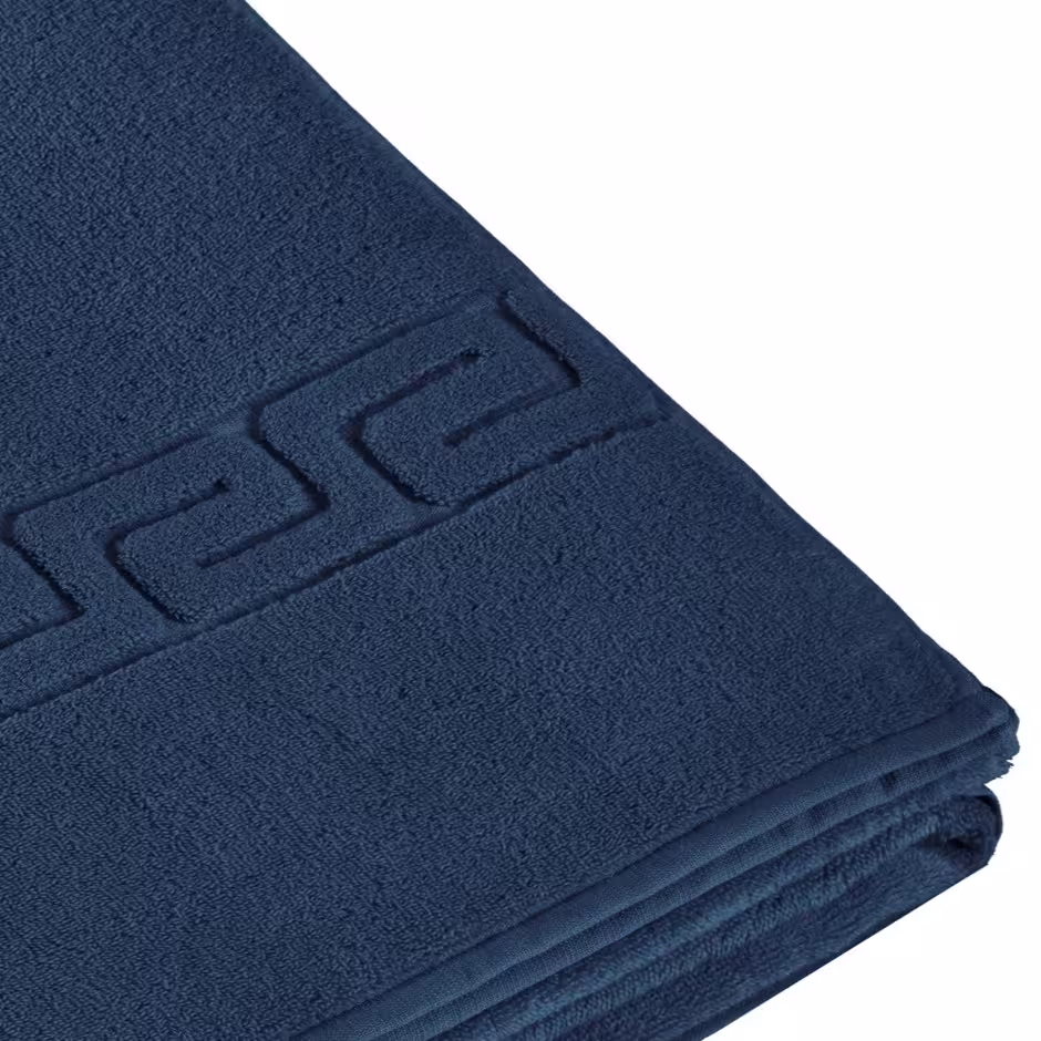 Handtuch, Badematte?, Navy Blau?, eingedrücktes Muster, Schwammiges Gewebe, Badehandtuch, Mikrofaser, Nachtblau, Geometrisches Muster, Frottier, 